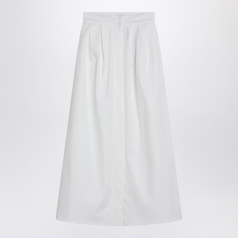 スカート Max Mara Wide white gabardine skirt