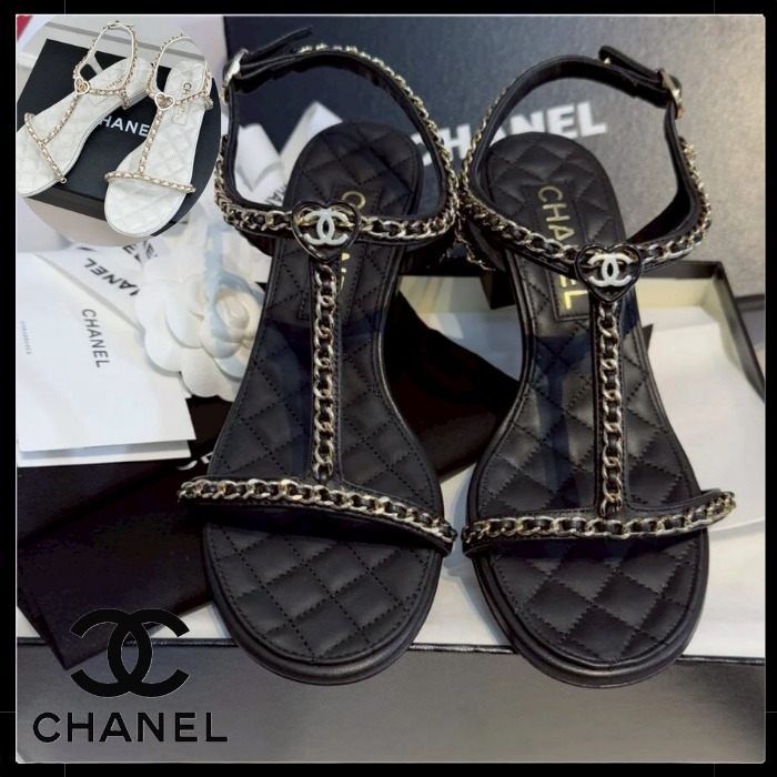 【足元からキラキラ輝く☆】CHANEL サンダル チェーン