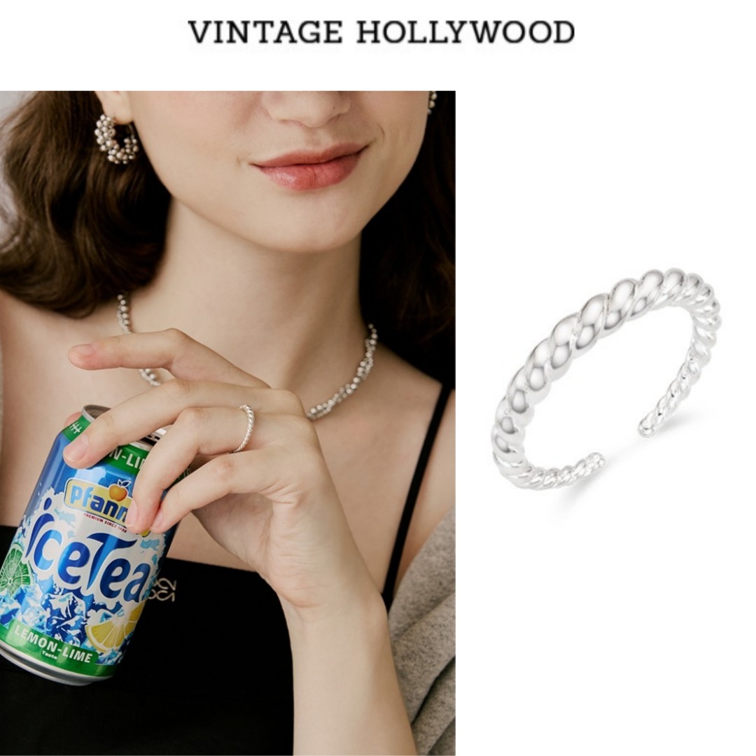 [韓国人気ジュエリー] [925 Silver] Crescendo Twist Ring