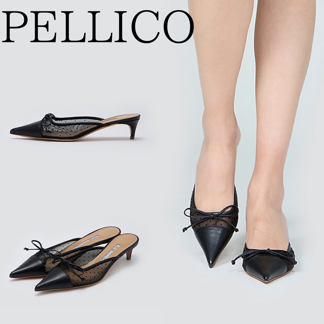 ■PELLICO■CUORE クオーレ ミュール 3.5CM BLACK DOT