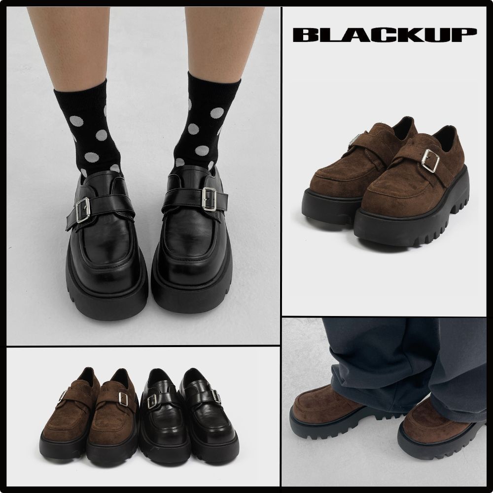 【BLACKUP】★韓国人気★ プラットフォーム レザー ローファー