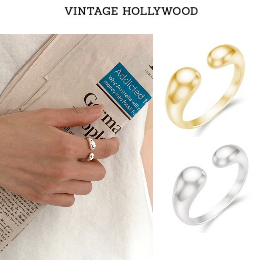 [韓国人気ジュエリー] [925 Silver] Volume Curve Ring