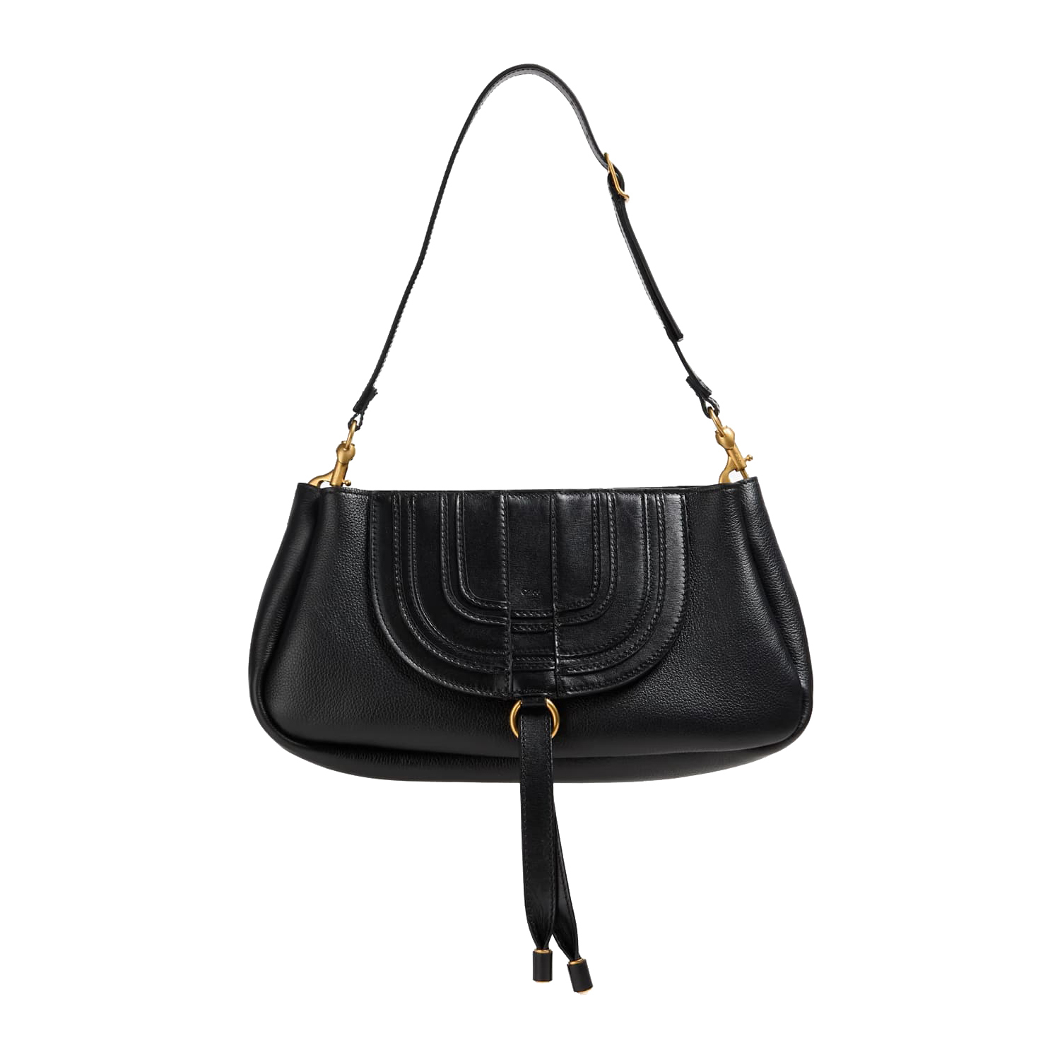CHLOE Marcie レザー ショルダーバッグ タッセル付き