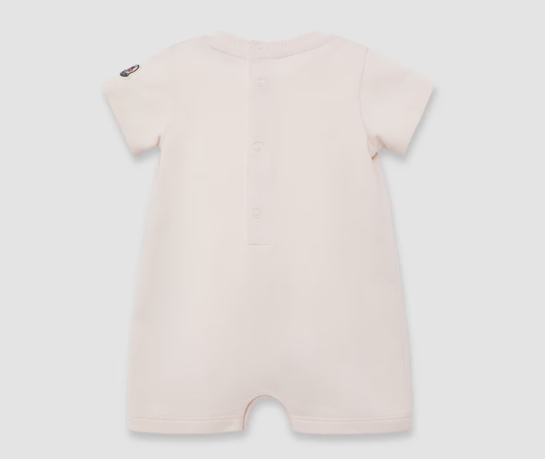 MONCLER 2025春夏新作BABY プリント入り半袖ロンパース /1M〜18M