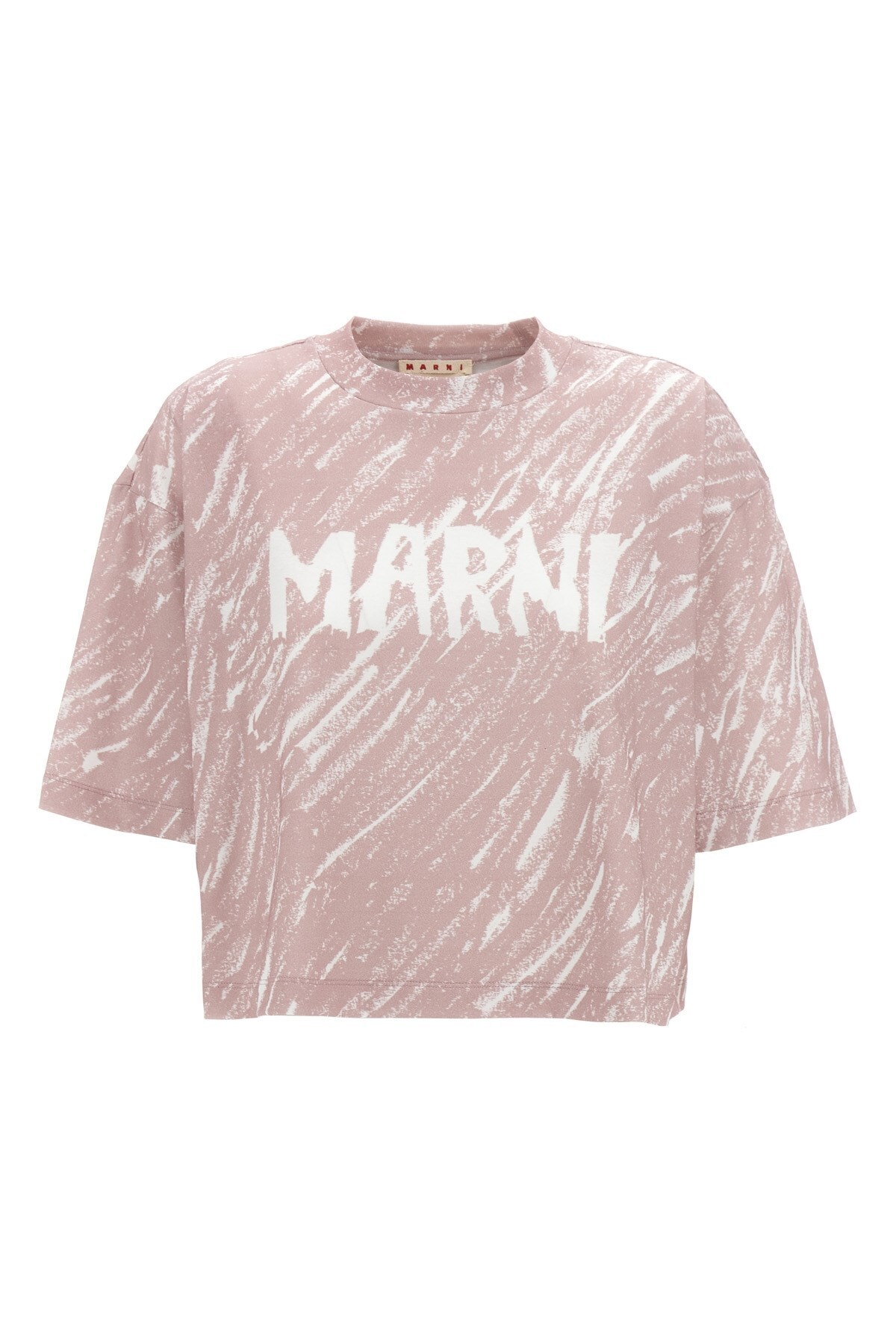 MARNI ロゴプリントクロップドTシャツ