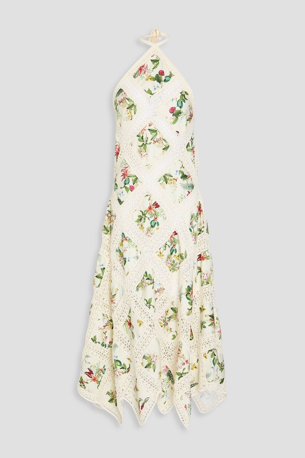 【OSCAR DE LA RENTA】ミディワンピース プリント入り