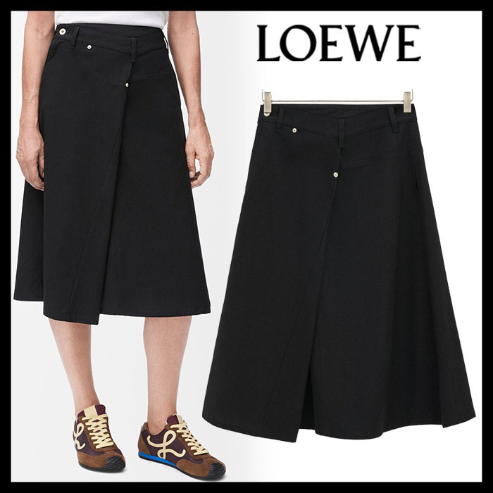 LOEWE直営店 デコンストラクトコットンスカート