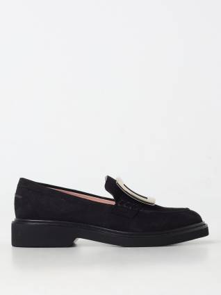 ローファー・オックスフォード ROGER VIVIER  Suede Loafer with Decorative Buckle