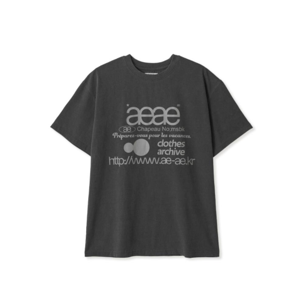 ◆AEAE◆ WEB LOGO TSHIRTS PIGMENT BLACK