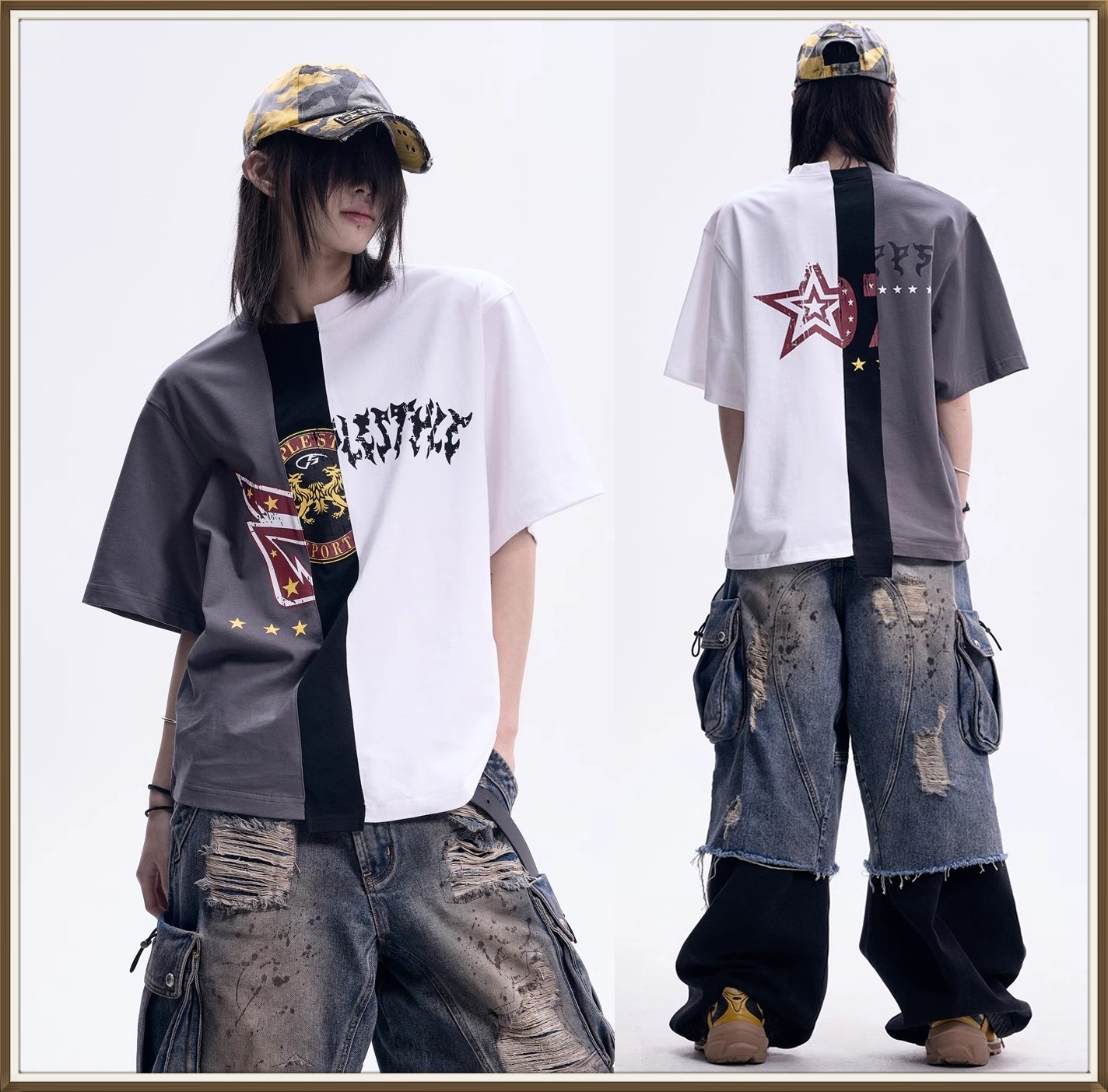 PEOPLESTYLE◆人気ストリートファッション Tシャツ 送料無料