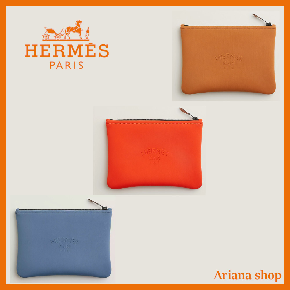 【シンプル♪】HERMES ポーチ Neobain Maillon Marin PM