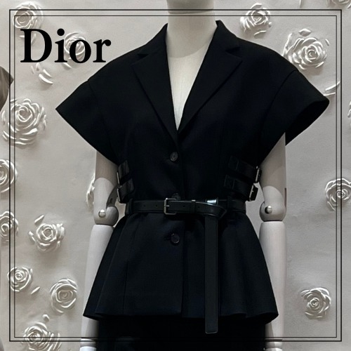 【25SS♡】Dior ベルト付き ショートスリーブ ジャケット