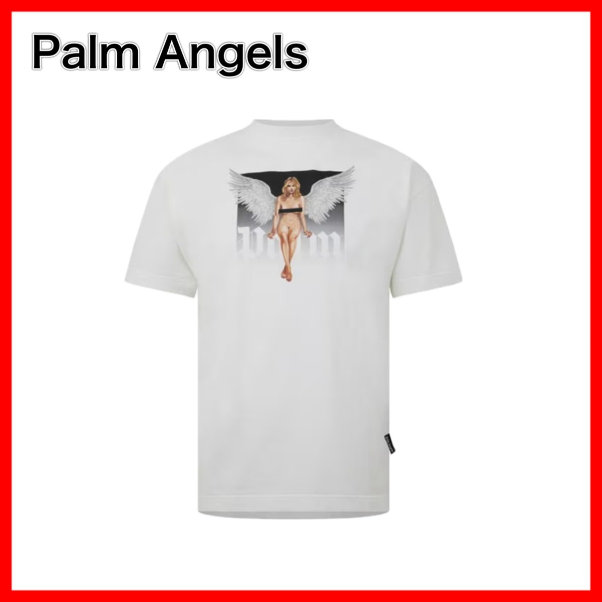 ★人気★【Palm Angels】CRYSTAL PIN UP T-SHIRT
