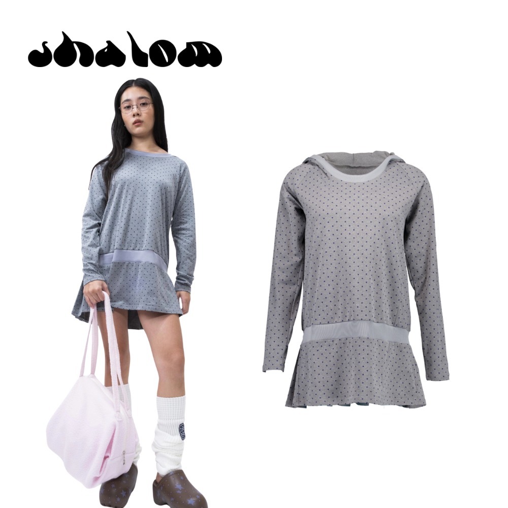 ★TWICE ナヨン着用★ SHALOM CLUB MOLA DOT HOODY DRESS