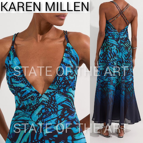 【Karen Millen】バタフライ ストラップ ビーチ マキシドレス