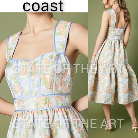 【COAST】スイートハート フローラル ジャガードドレス
