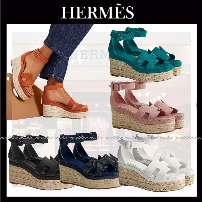 厚底でスタイルアップ☆【HERMES】エルダ エスパドリーユ