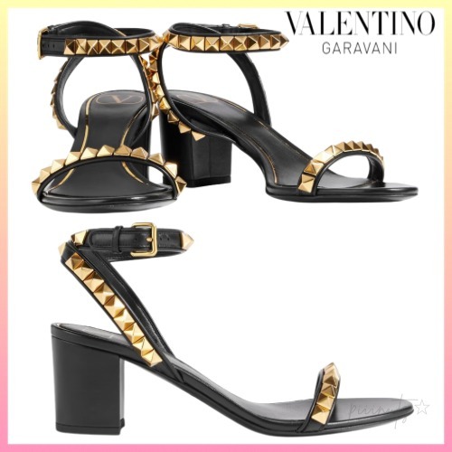関送込【VALENTINO】Rockstud レザー サンダル