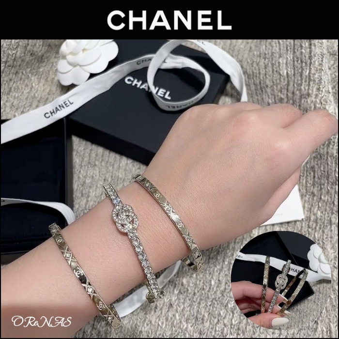 【手元が華やかに♪】CHANEL バングル 3連 ココマーク