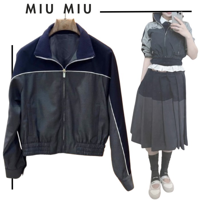 MIUMIUランウェイ●MUSE5月号掲載 スポーツジップアップブルゾン