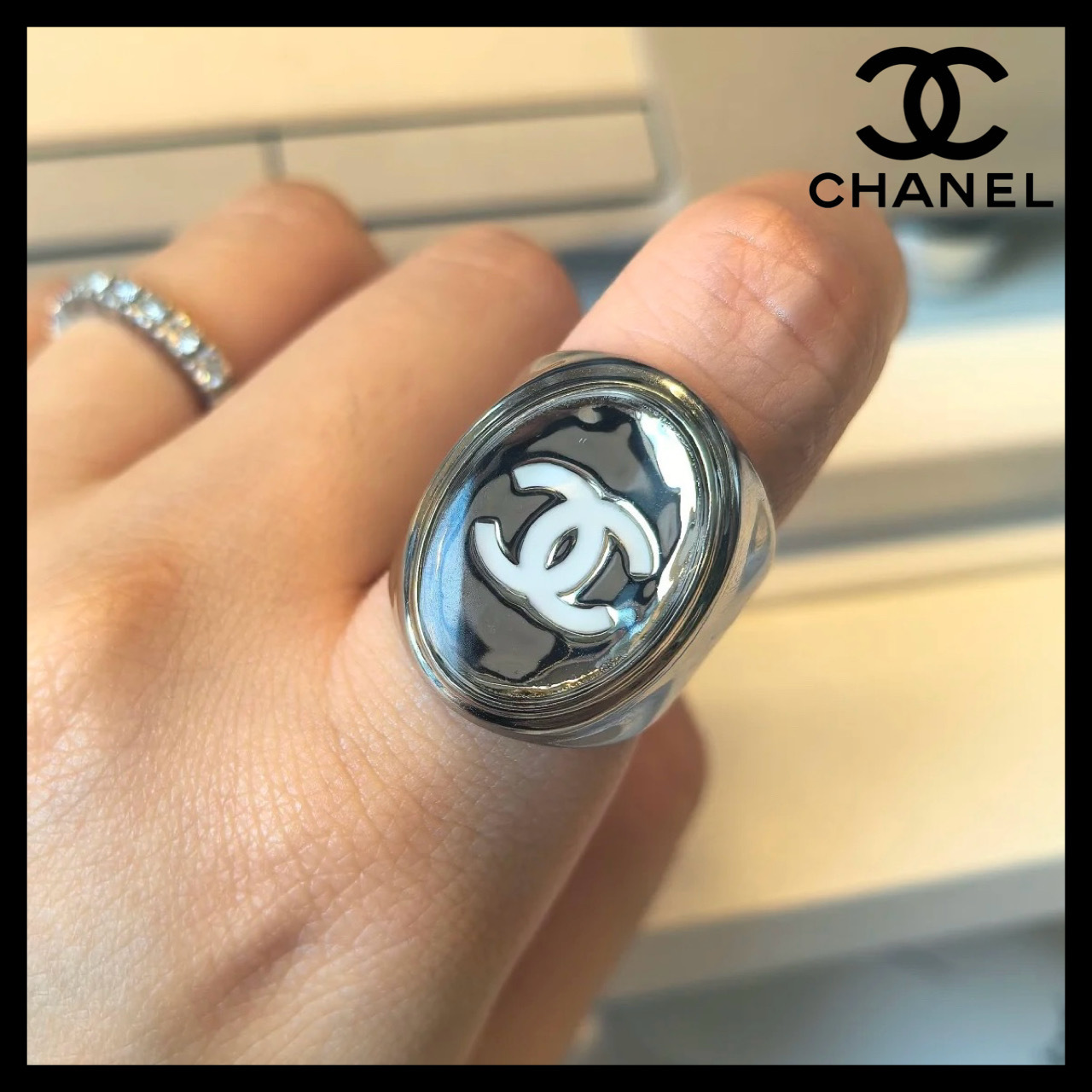 【インパクト大☆】CHANEL リング CCロゴ