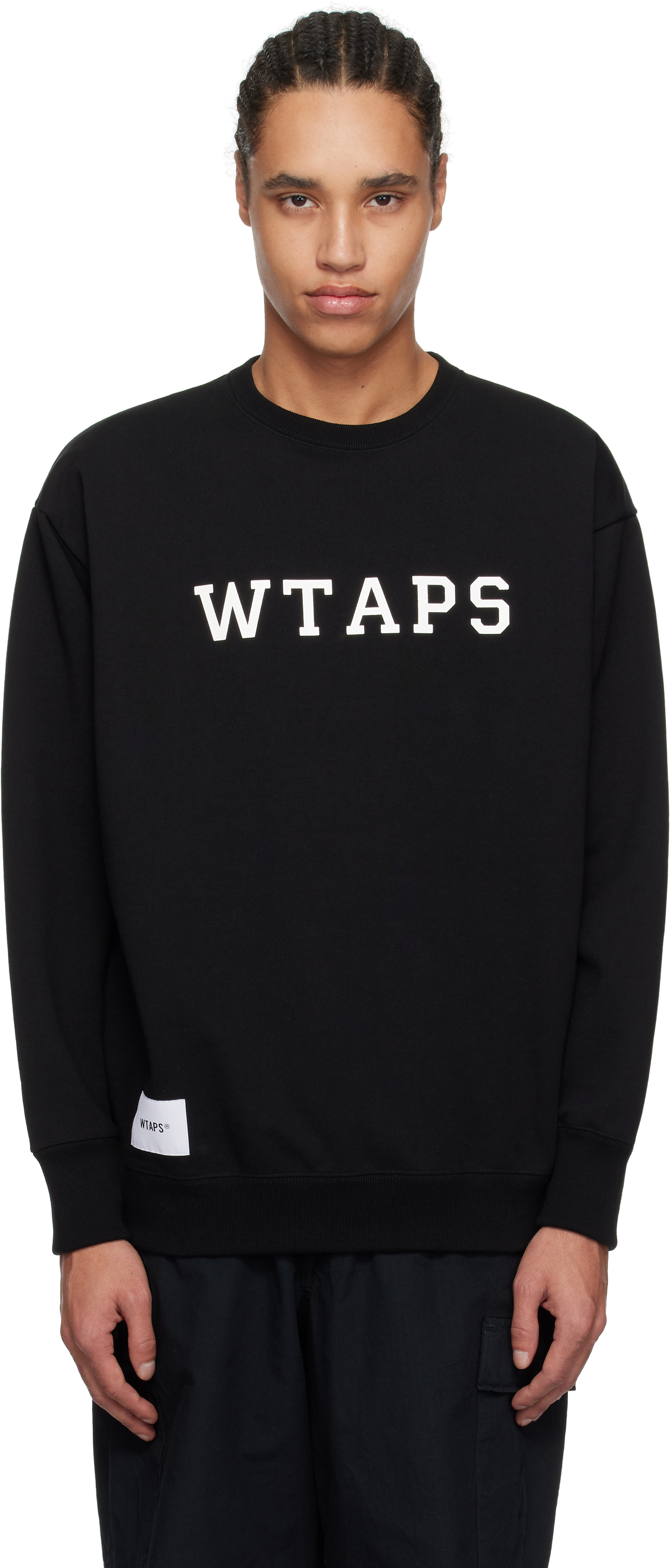 【関税込み】WTAPS ブラック Academy コットン スウェットシャツ
