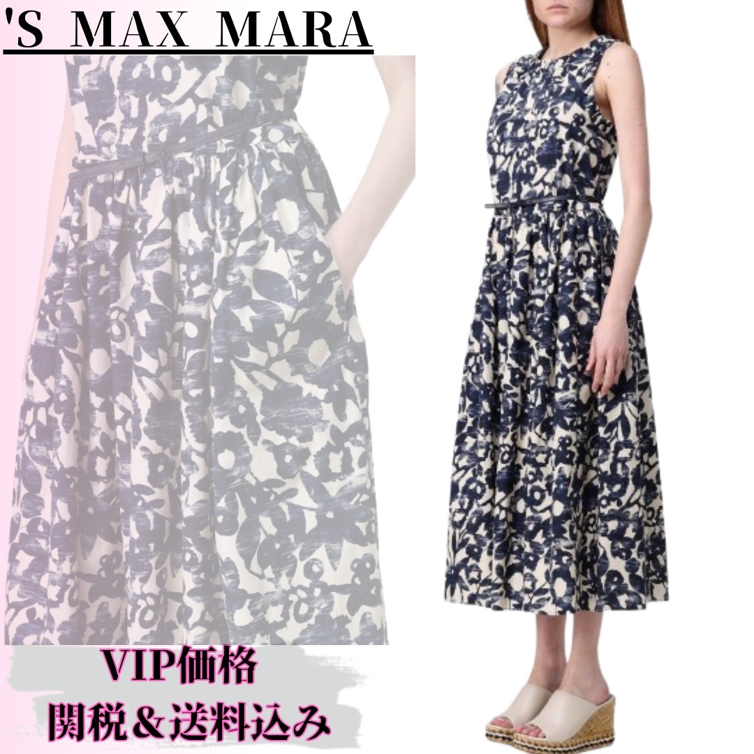 ◆25SS◆関送込【S MAX MARA】MARLENA*コットン*花柄*ドレス