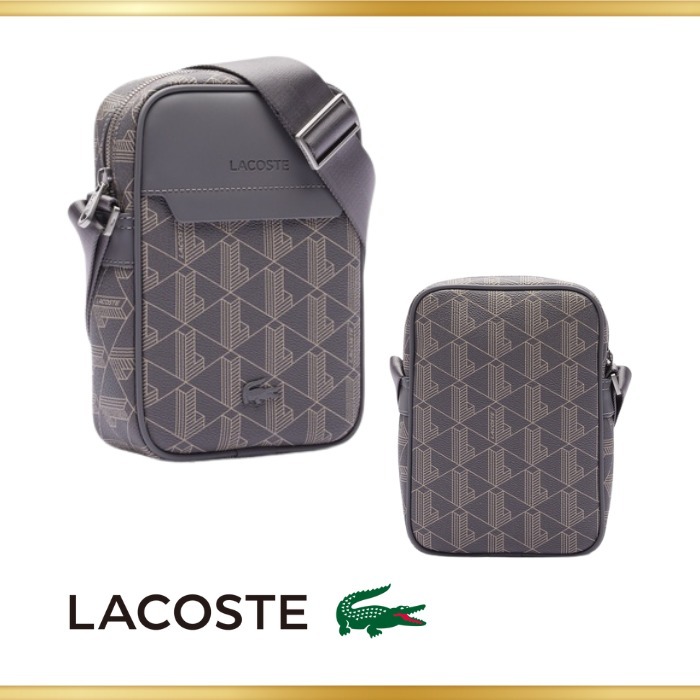 【LACOSTE】ザブレンド モノグラムバーティカルショルダーバッグ