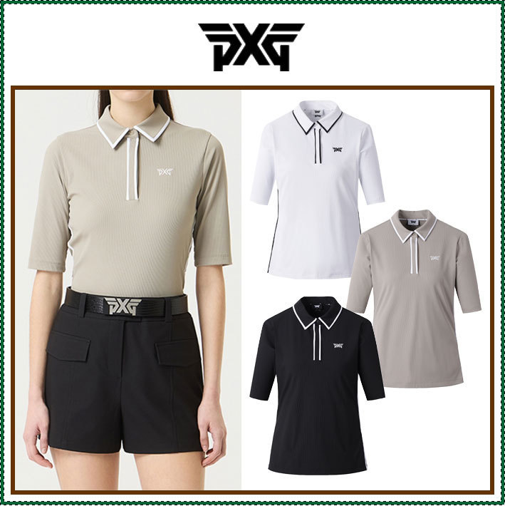 【PXG】 WOMENS SUMMER BASIC COLLARED SHORT-SLEEVE / 追跡付