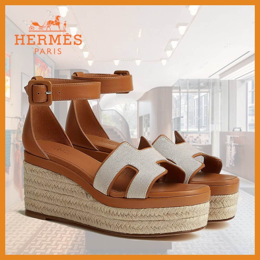 【美脚効果抜群★注目】HERMES エルダ エスパドリーユ サンダル