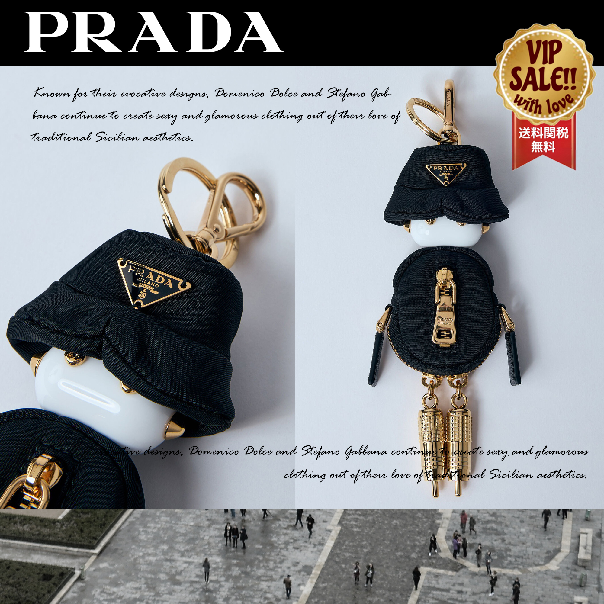 PRADA ロボット リナイロン バッグチャーム 大人気 数量限定