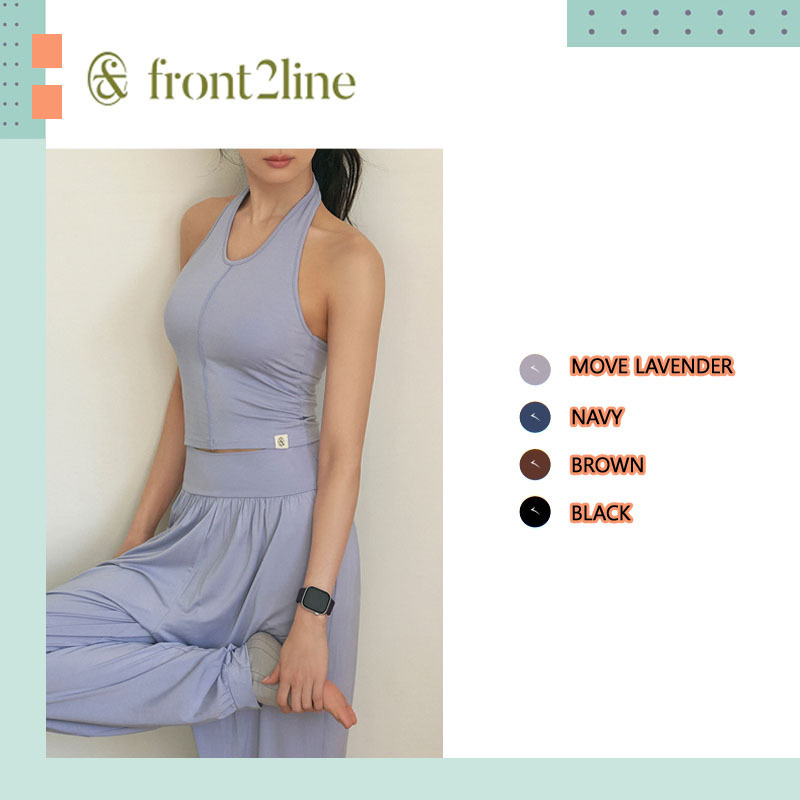 FRONT2LINE ♥ Bandana halter neck crop top/ 追跡付