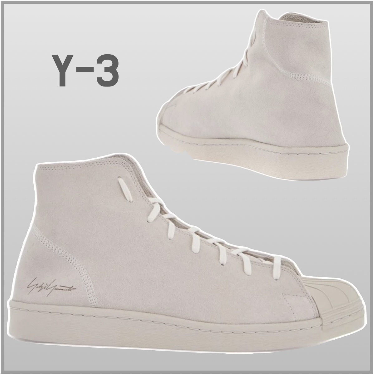 【Y-3】 ユニセックス ハイカット スニーカー スエード 国内発送