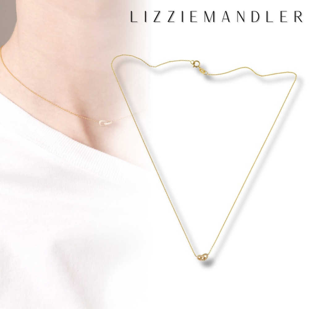 ネックレス・ペンダント Lizzie Mandler Xs two sided pave diamond link necklace