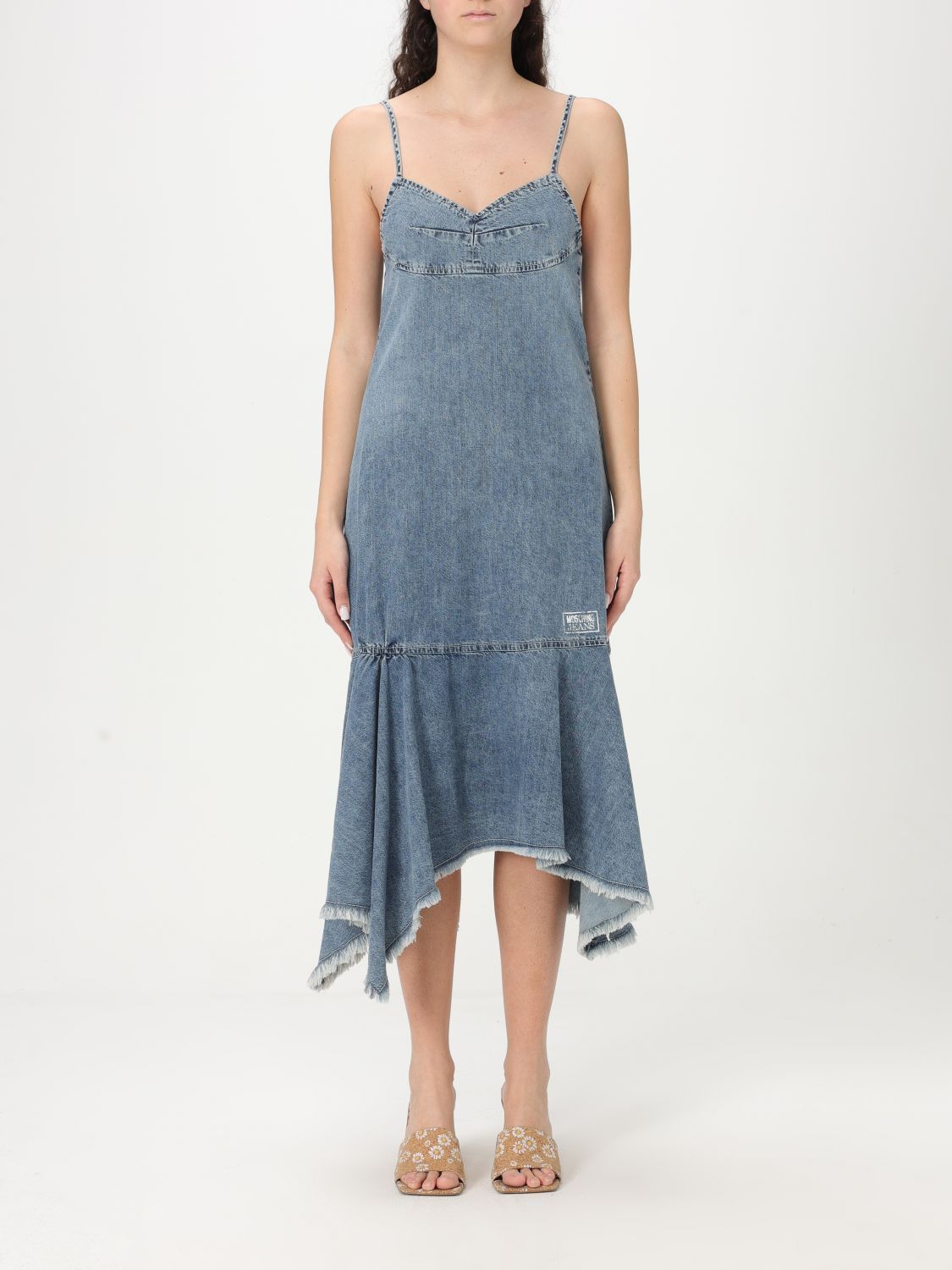 ワンピース MOSCHINO JEANS Woman Dress Gnawed Blue 04203721 1294