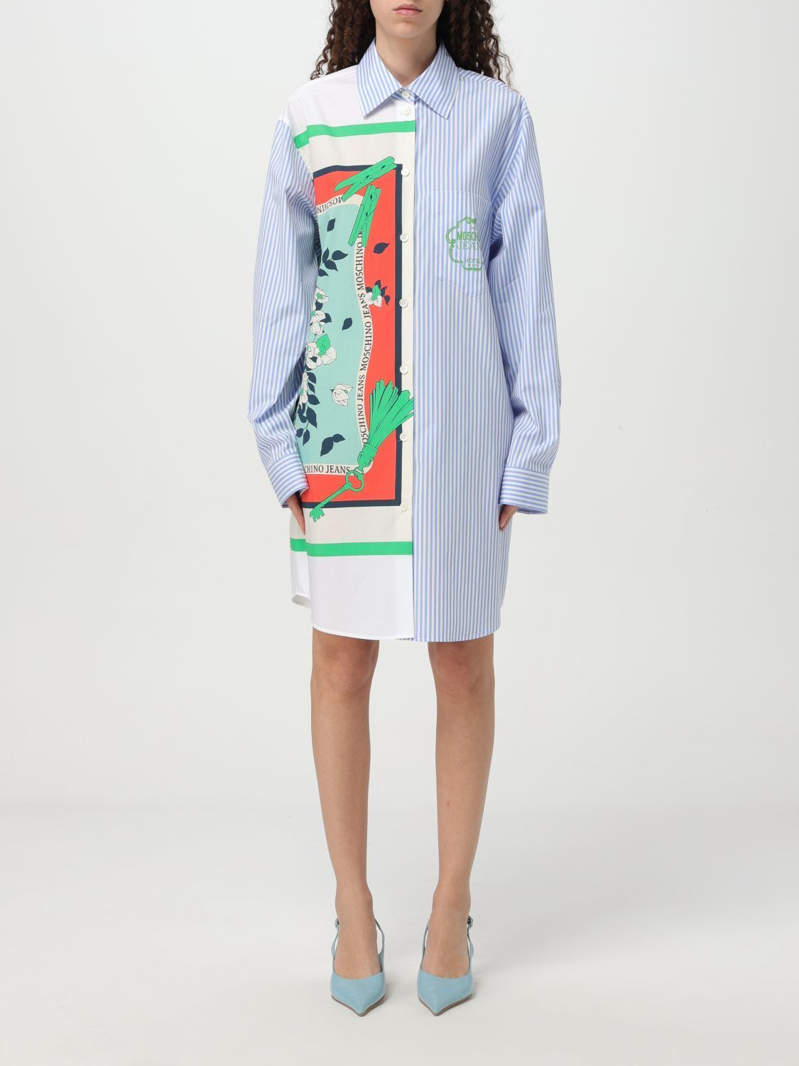 ワンピース MOSCHINO JEANS Woman Dress Gnawed Blue 04463725 2303
