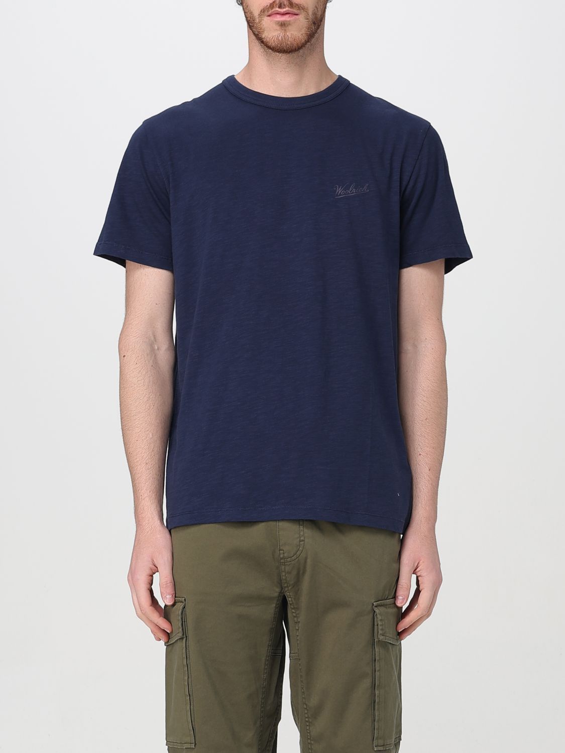 Tシャツ・カットソー WOOLRICH Men T-shirt Blue CFWOTE0161MRUT4061 3827