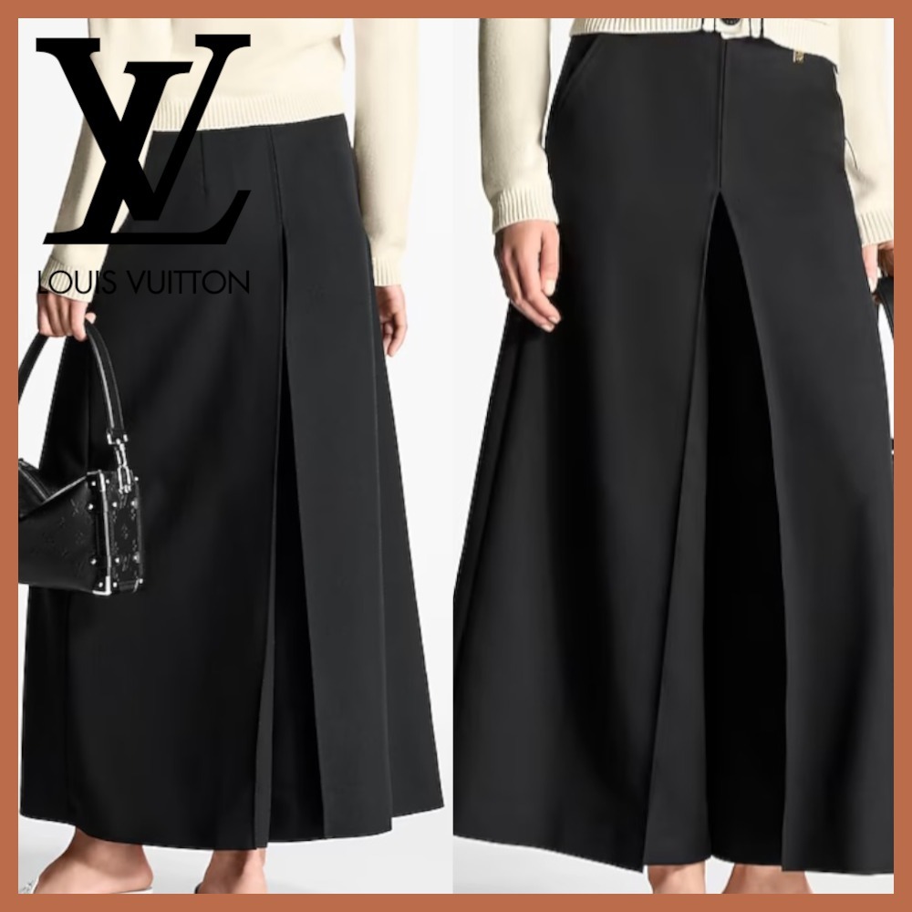 【エレガント】LV ギャバジン プリーツパンツ
