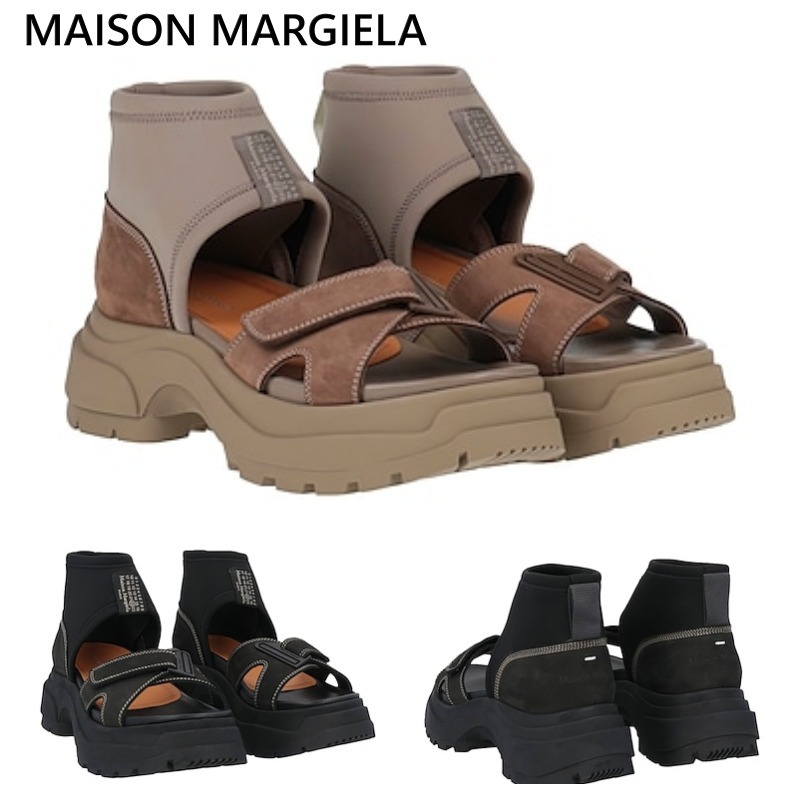 MAISON MARGIELA ロゴ レザー サンダル