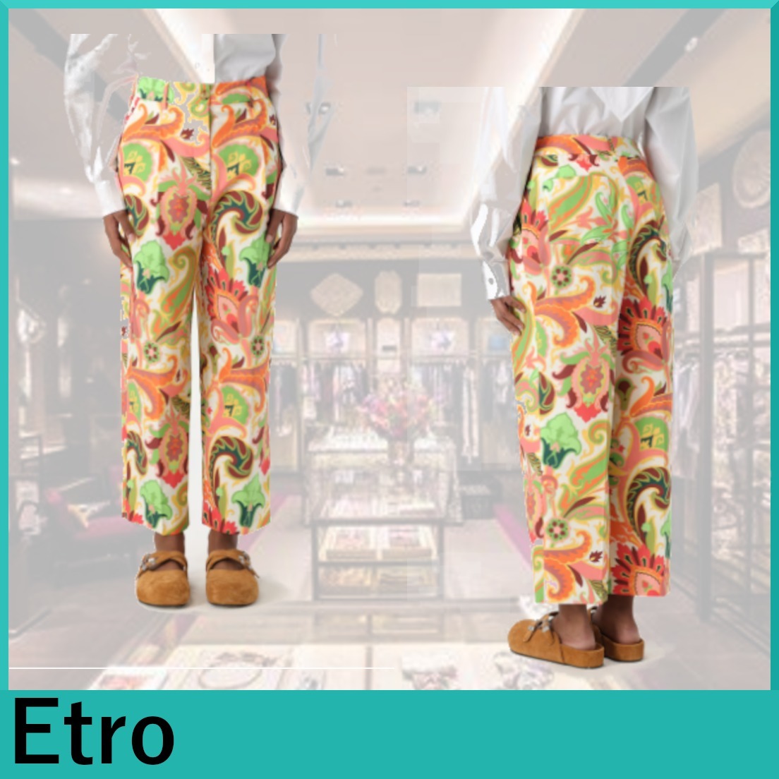 ETRO★マルチカラーペイズリー柄ボトムス