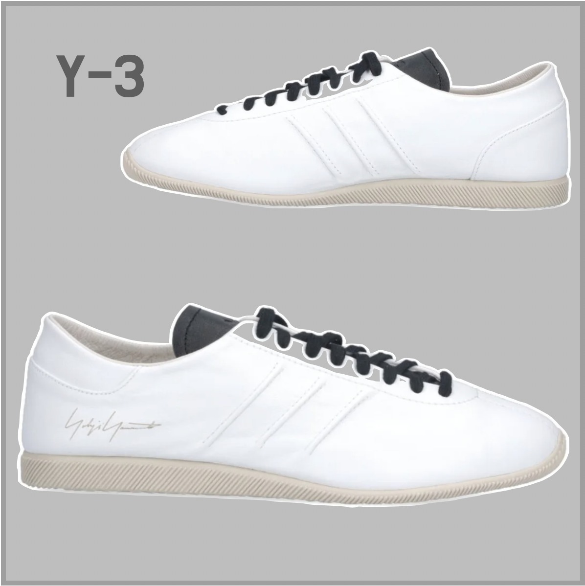 【Y-3】 ユニセックス レザースニーカー ローカット 国内発送