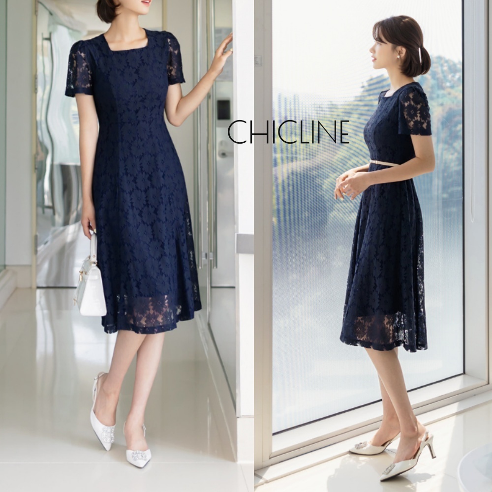 【CHICLINE 】PHILLIPA LACR DRESS/フィリッパレースワンピース
