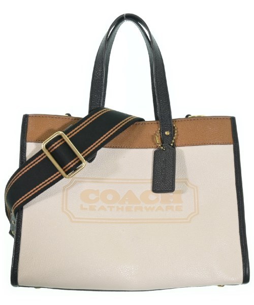 COACH コーチ ハンドバッグ アイボリー系x茶 - 4502725M0012