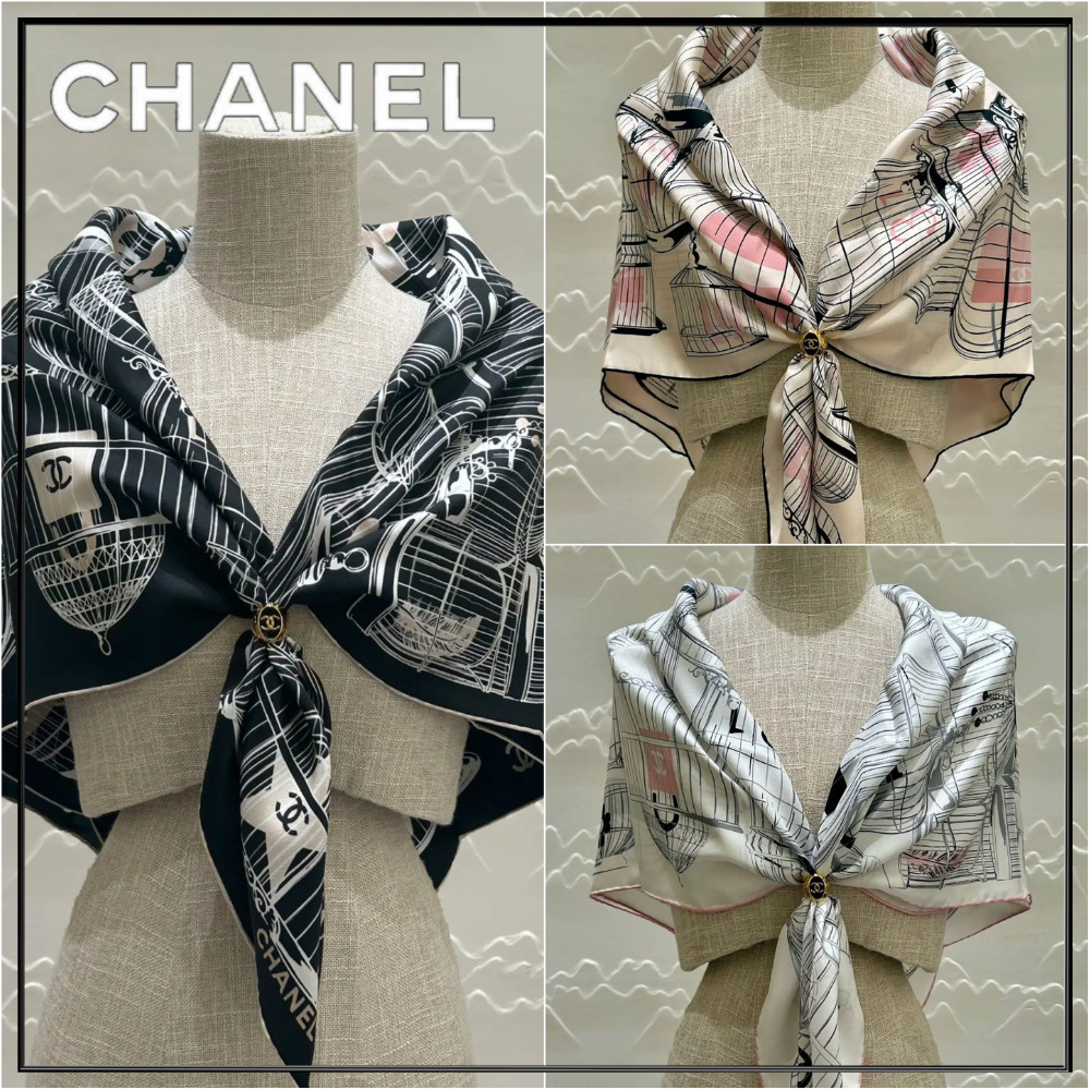 【年中使える♡】CHANEL スカーフ