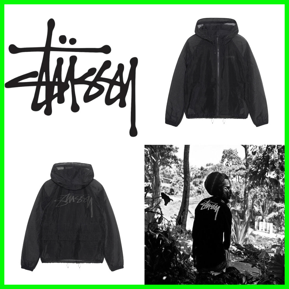 ★Stussy Beach Shell Transparent Ripstop Black★