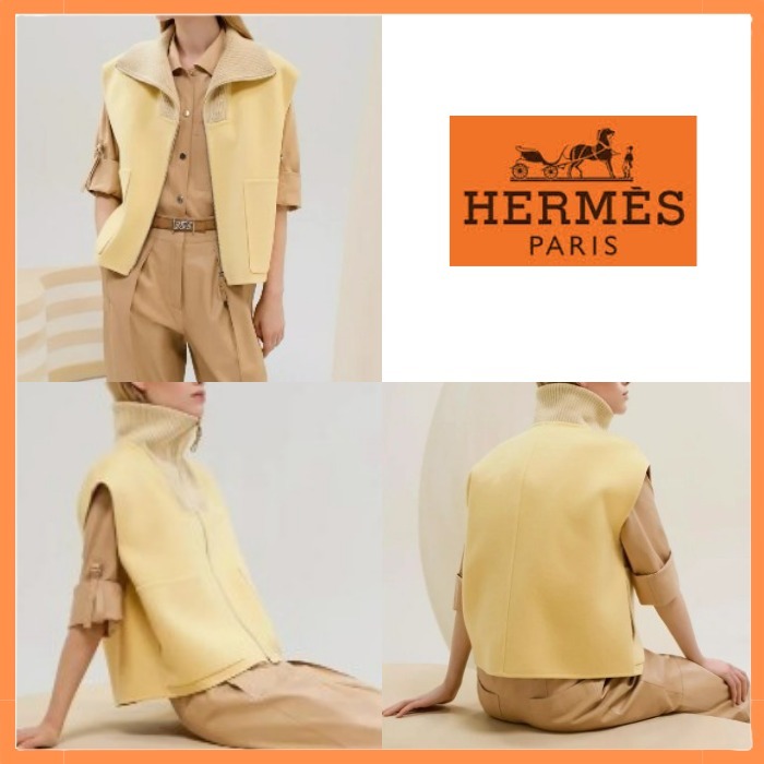 【お洒落でコーデしやすい】HERMES トラッカーカラーベスト