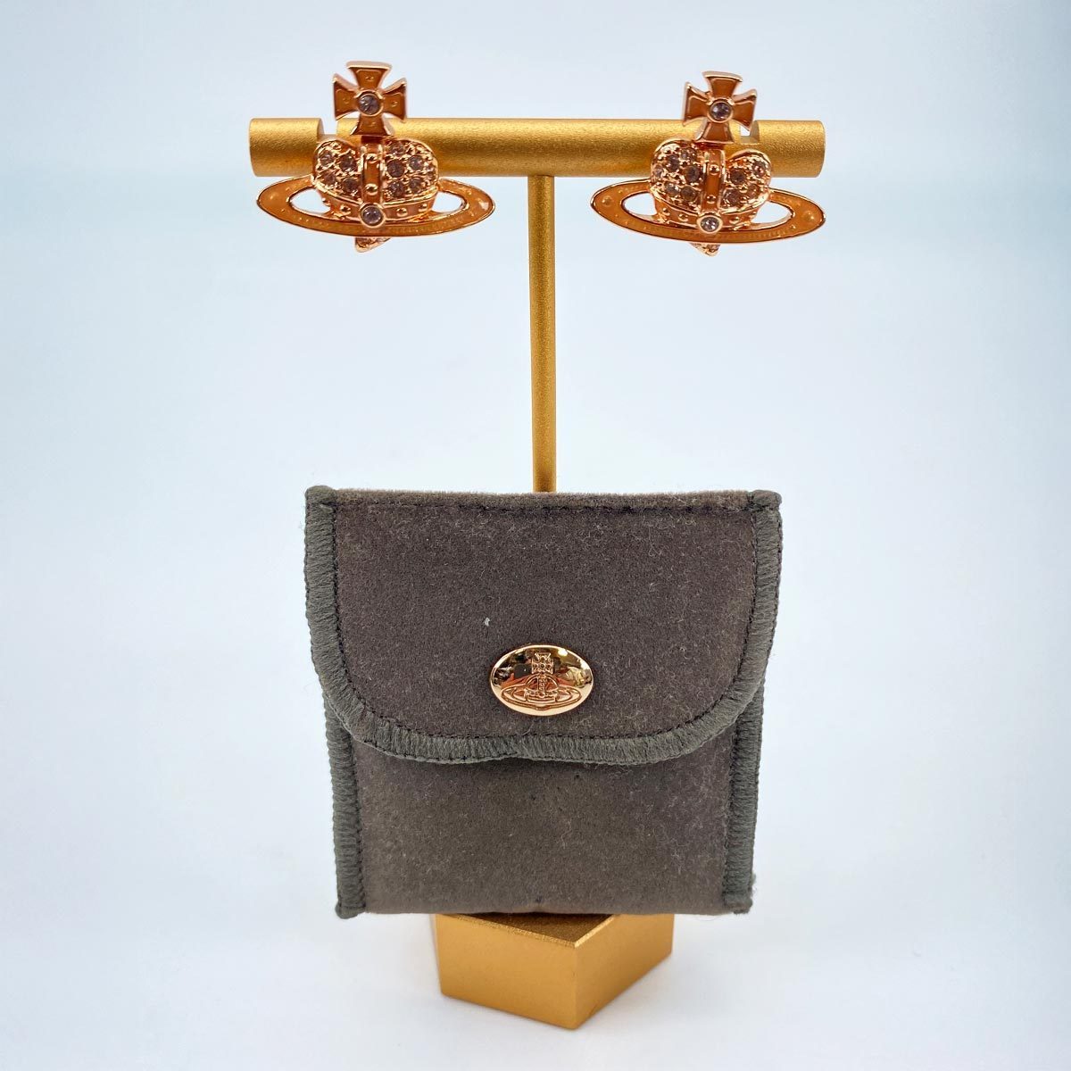 Vivienne Westwood ピアス ラインストーン ピンクゴールド 8929