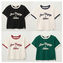 Tシャツ・カットソー SATUR W Bon Voyage Slim Fit Crop T-Shirt Black Slim fit Pima cotton T-shirt | Armani Exchange