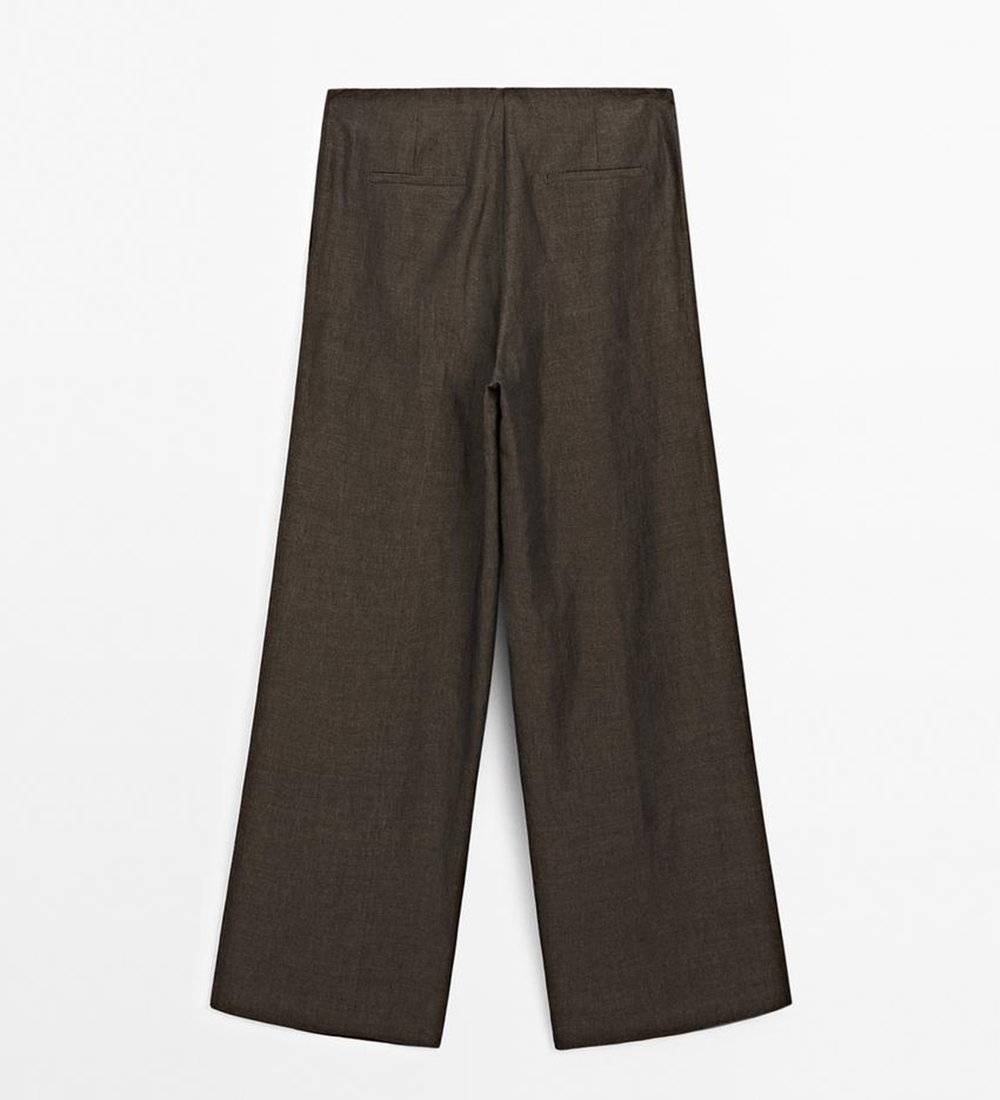 【Massimo dutti】リネン混紡パンツ Massimo dutti】リネン混紡フルイドパンツ (Massimo Dutti