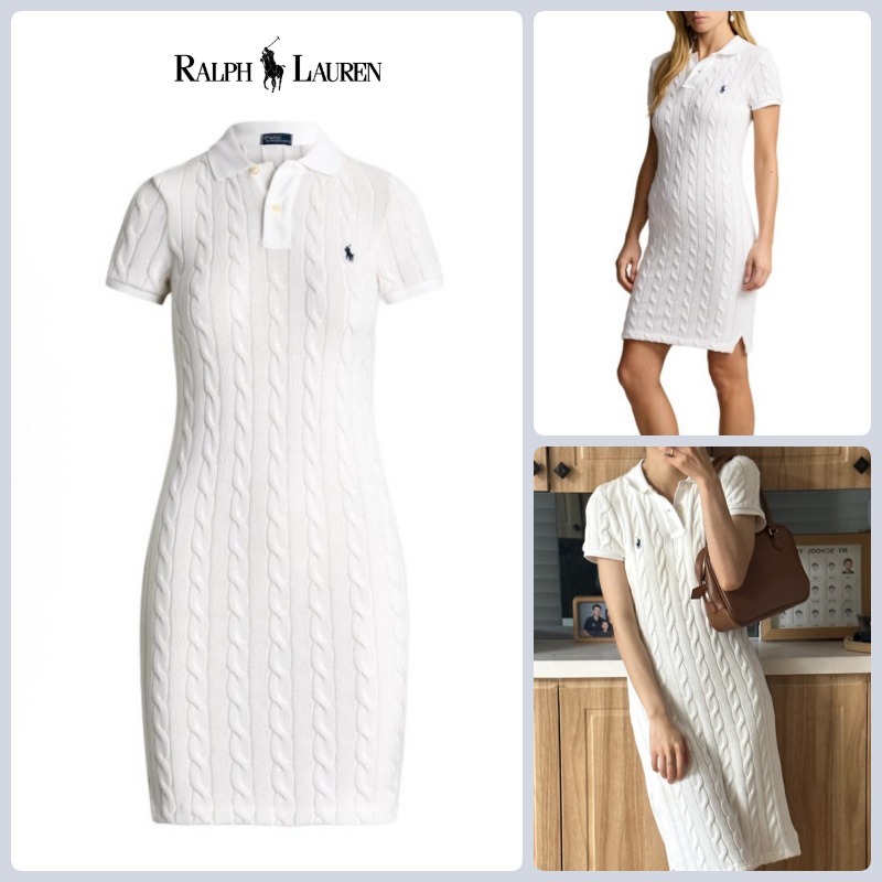 【POLO RALPH LAUREN】24SS クラシックポロワンピース White